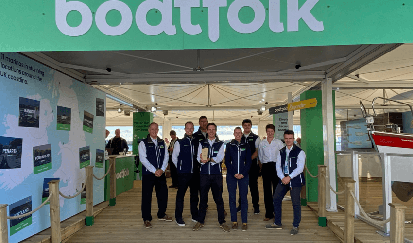 boatfolk team accept the Southampton International Boat Show Environmental award 2022